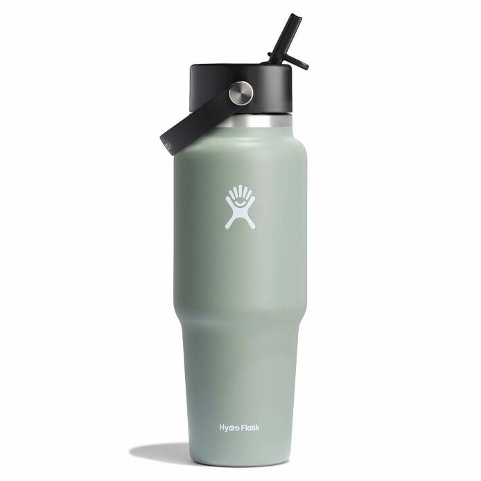 32 oz Wide Mouth Travel Bottle with Flex Straw Cap - Agave R2